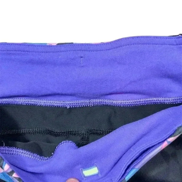 ivivva Lululemon multicolor Geometric Athletic Leggings Girls 12 Activewear - Picture 5 of 8